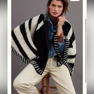 NWT ANTHROPOLOGIE Maeve Sherpa reversible cardigan